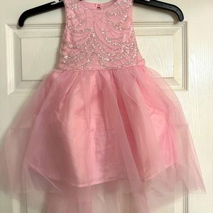 Pink & Violet formal girls dress. Size 4. Brand new with tags attached